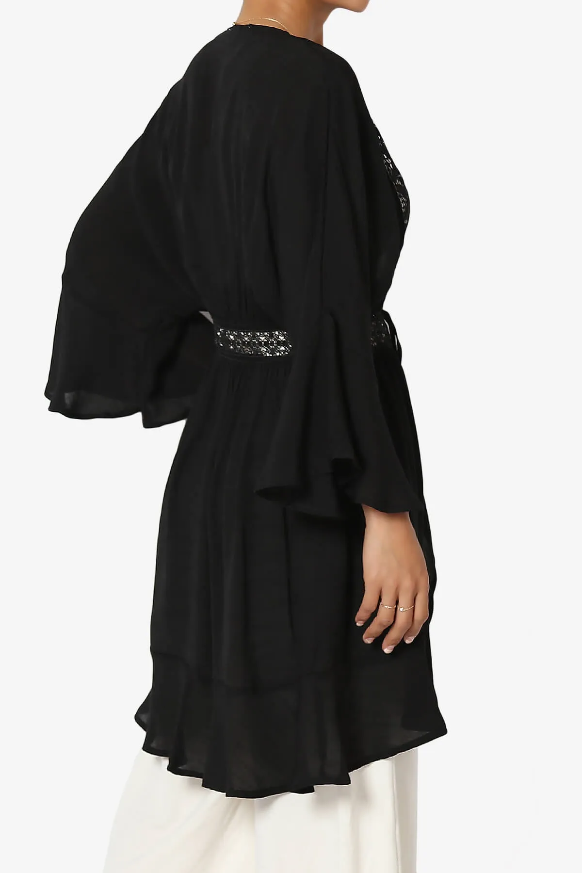 Kayla Lace Trim Kaftan