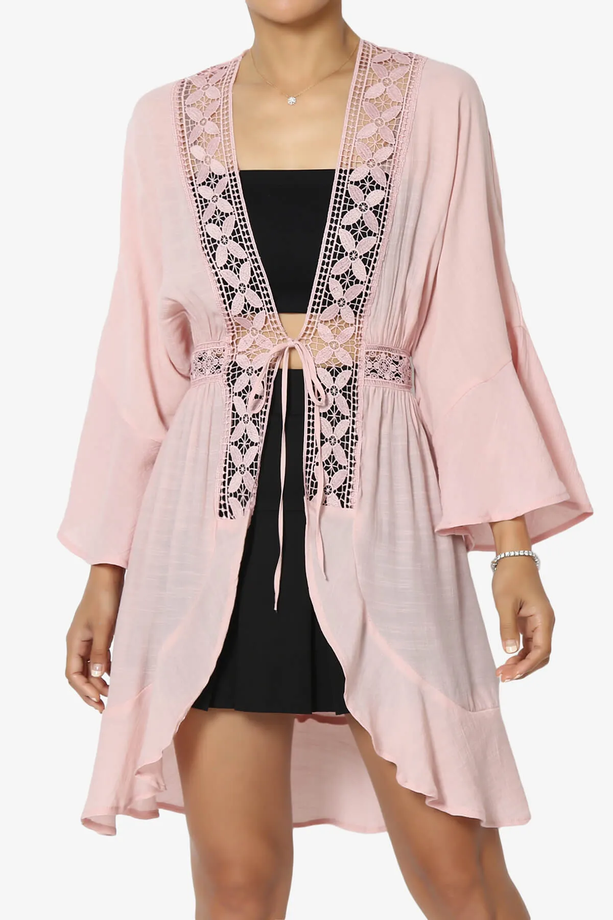 Kayla Lace Trim Kaftan