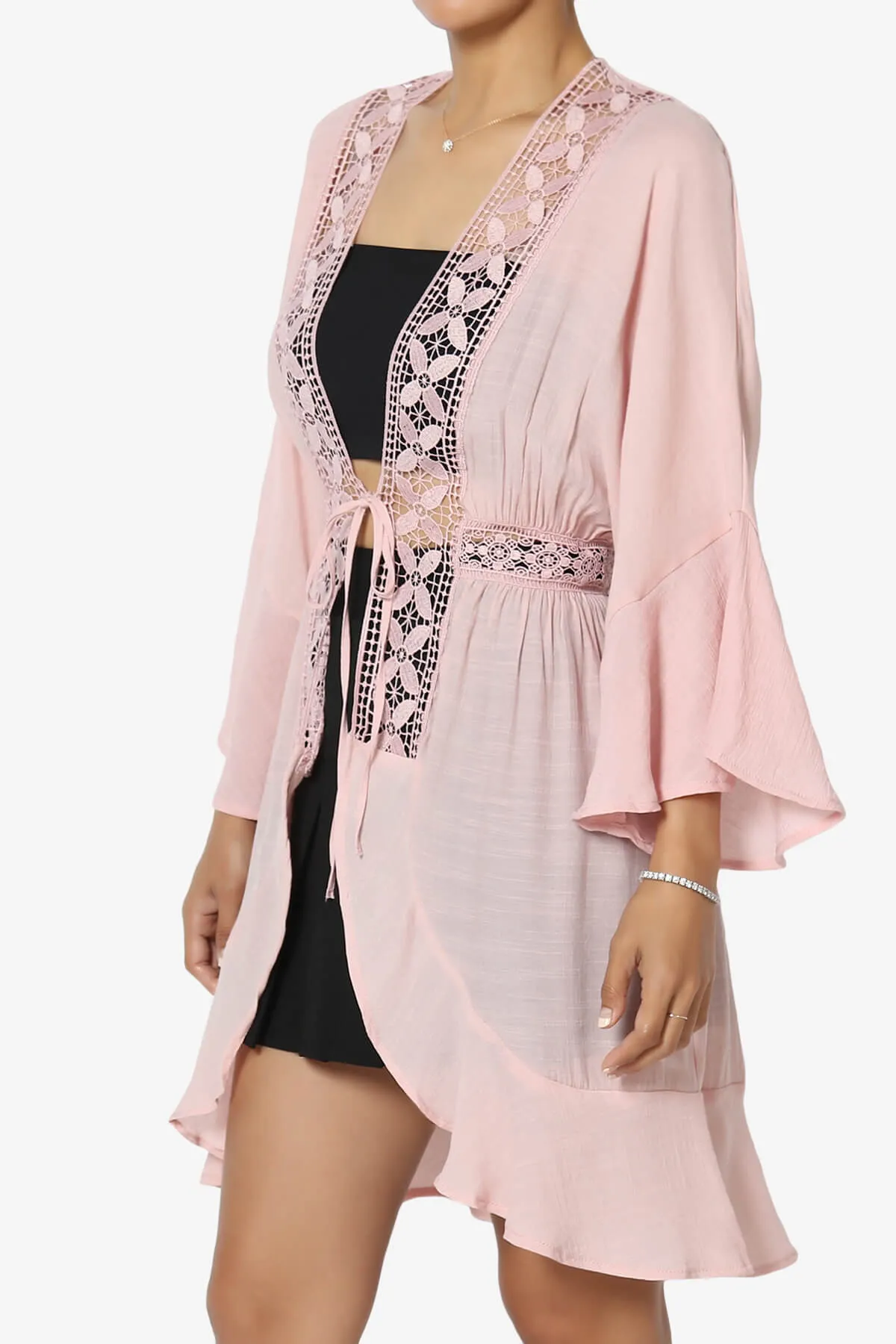 Kayla Lace Trim Kaftan