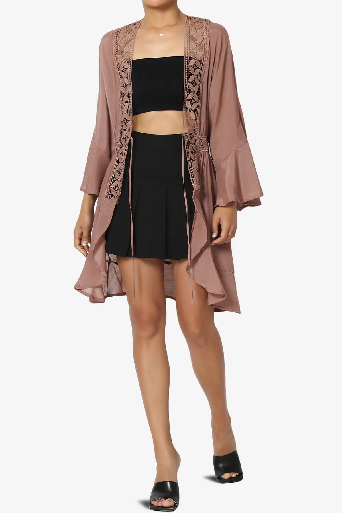 Kayla Lace Trim Kaftan