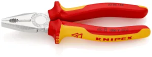 KNIPEX Combination Pliers 180mm VDE Chrome Multi Component Grips 03 06 180 SB