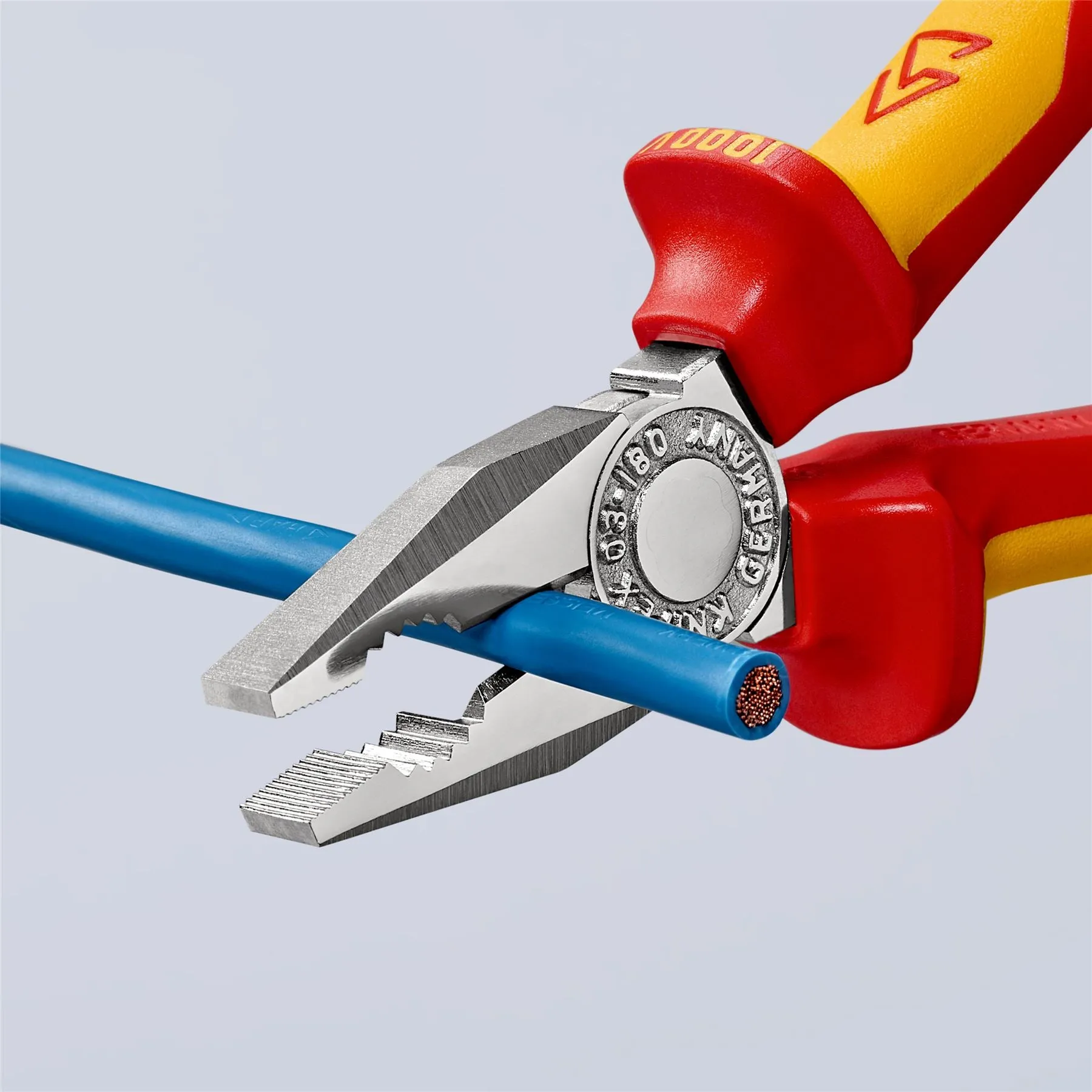 KNIPEX Combination Pliers 180mm VDE Chrome Multi Component Grips 03 06 180 SB