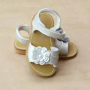 L'Amour Girls Three Layer Petal Flower Sandal