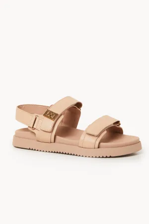 Lenora Beige Slingback Sandals