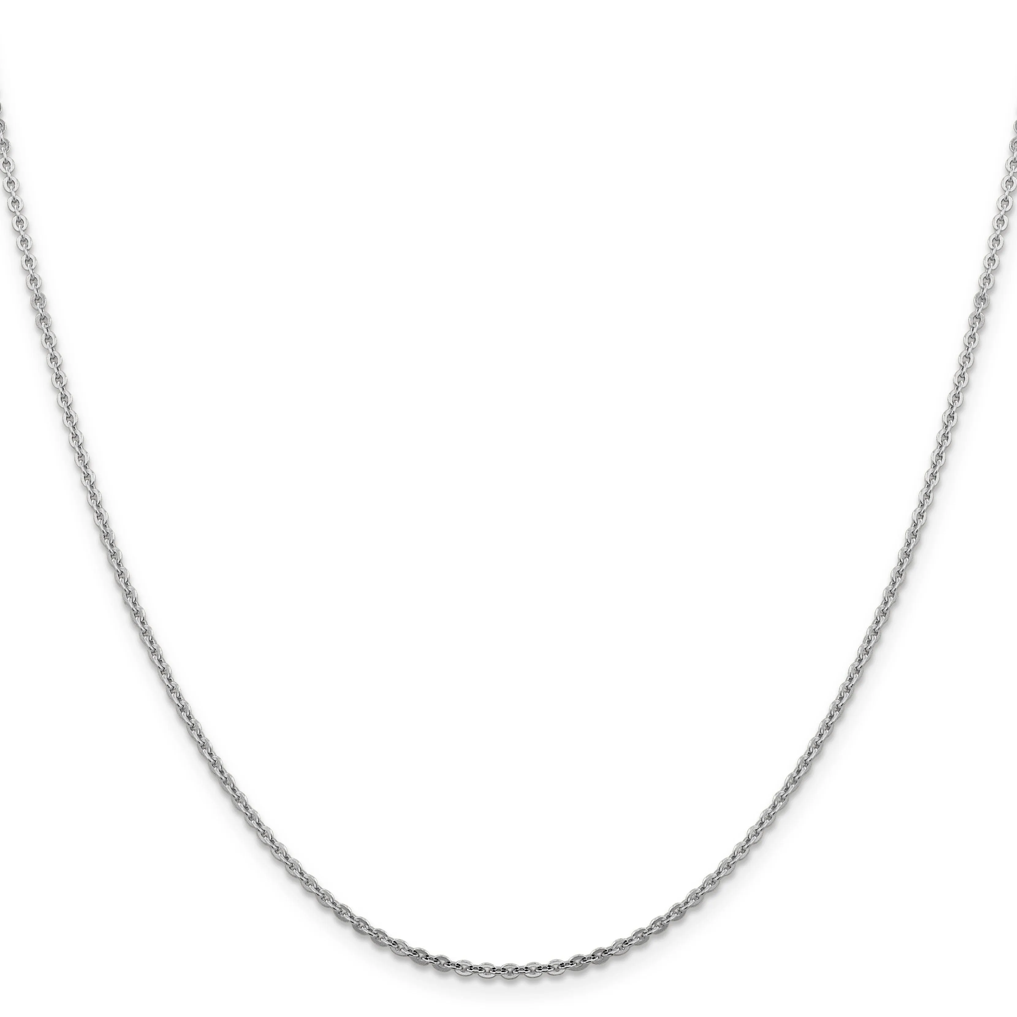 Leslie 14K White Gold 1.95 mm Flat Cable Chain