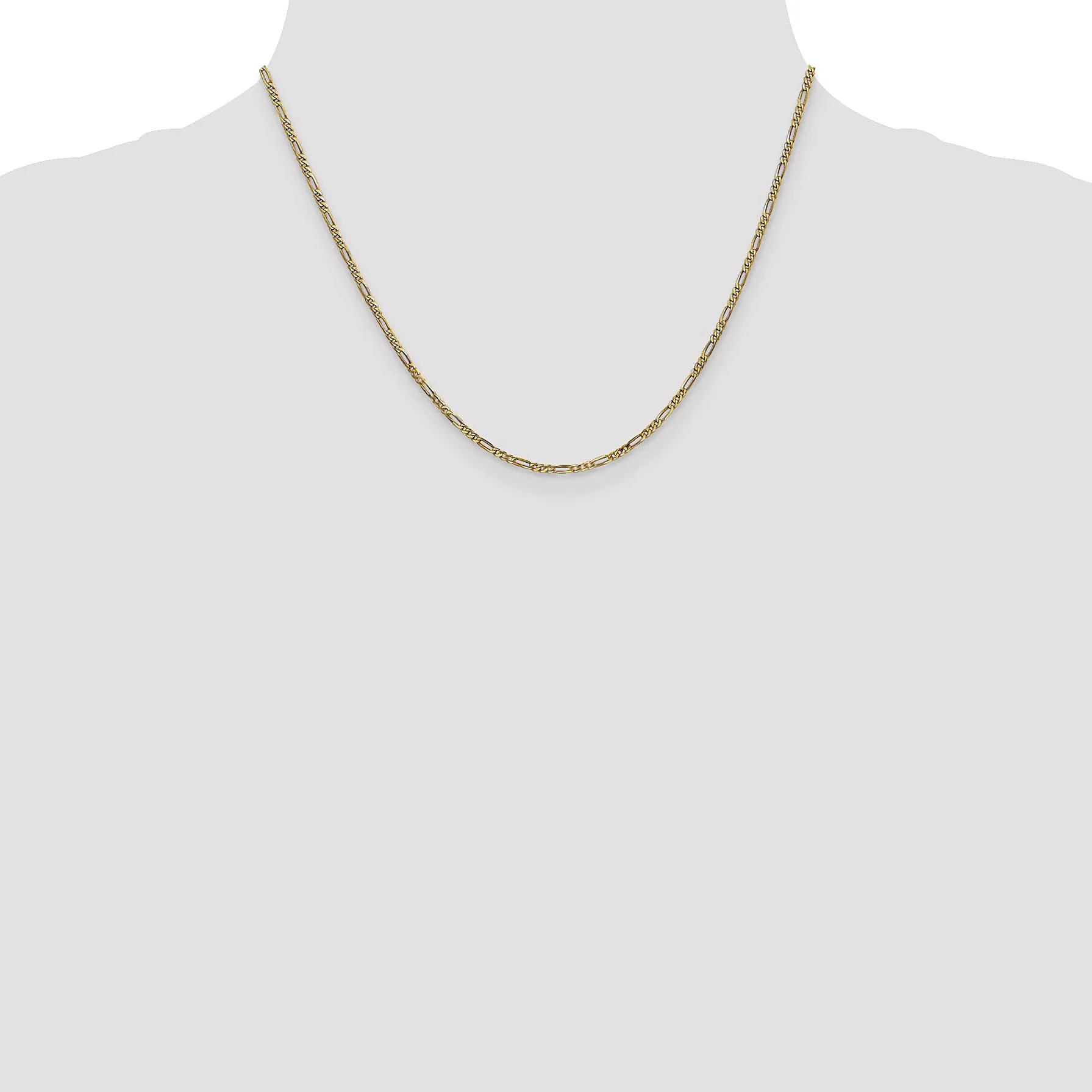 Leslie 14k Yellow Gold 1.80mm Flat Figaro Chain