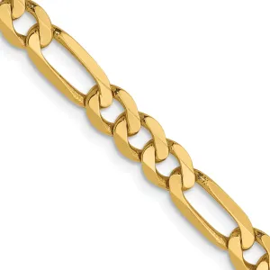 Leslie 14k Yellow Gold 4.75mm Flat Figaro Chain