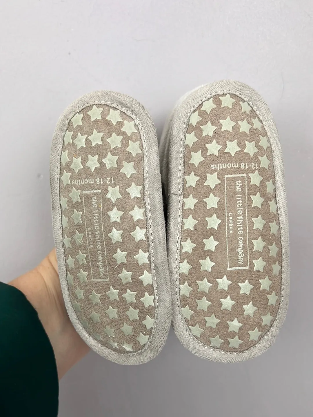Little White Company Slippers 12-18m
