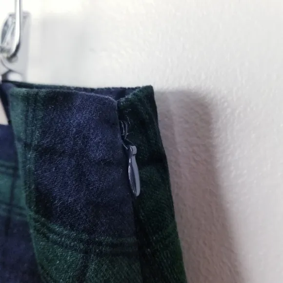 Loft Plaid Velvet Skirt NWT size 12P