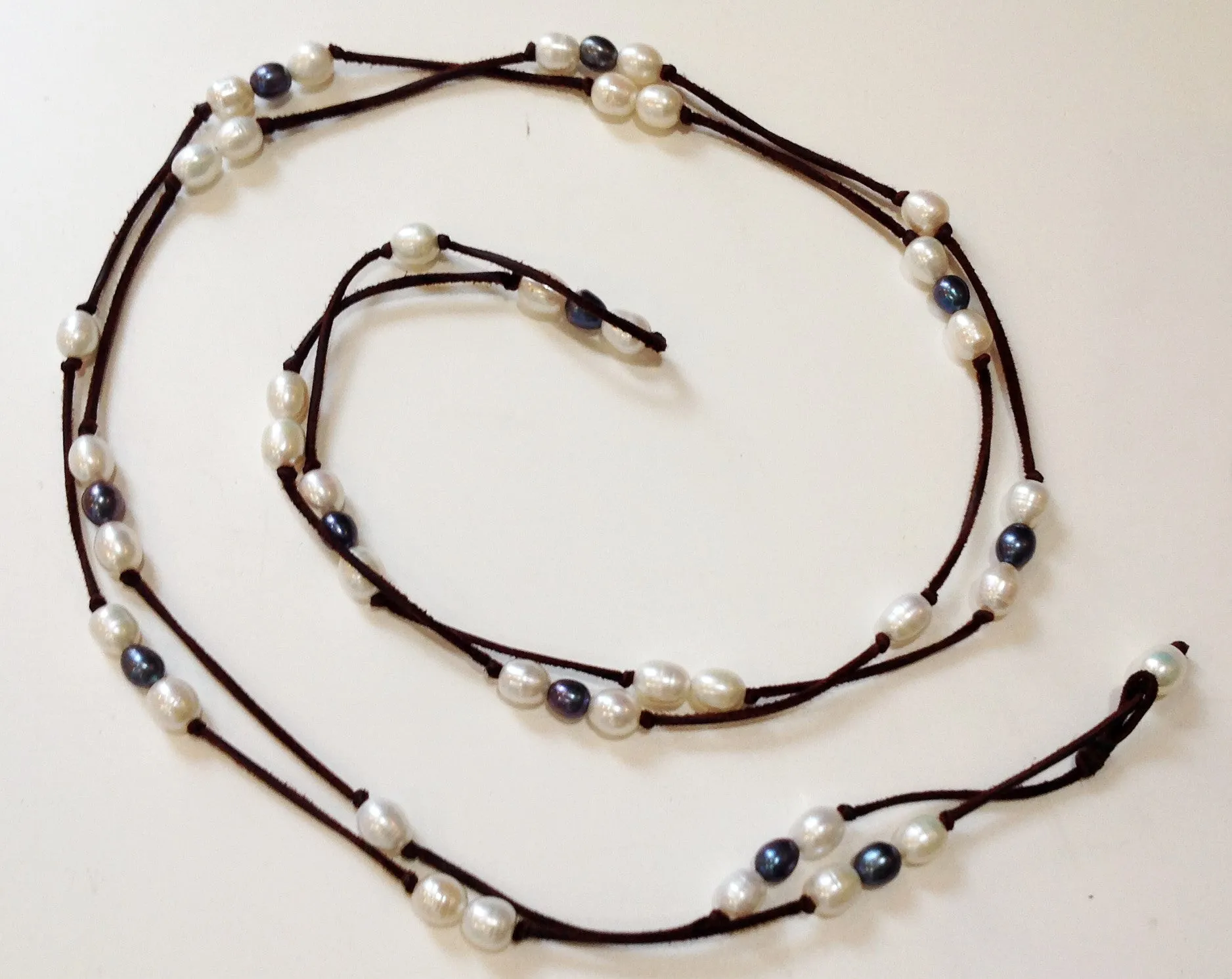 Long Wrap Freshwater Pearl Necklace