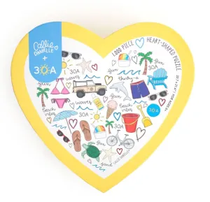 Love For The Beach 1000 Piece Heart Puzzle -30A Beach Edition