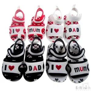 Love Mum/Dad Velcro Fastener Sandals