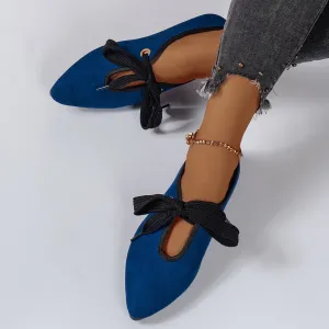 Low-cut Bow Pumps Casual Flats