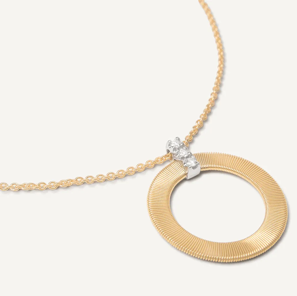 Marco Bicego Masai 18k Yellow Gold Pendant Necklace with Diamonds