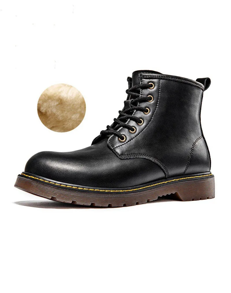 Martin Style British High-Top Winter Leather Unisex Boot