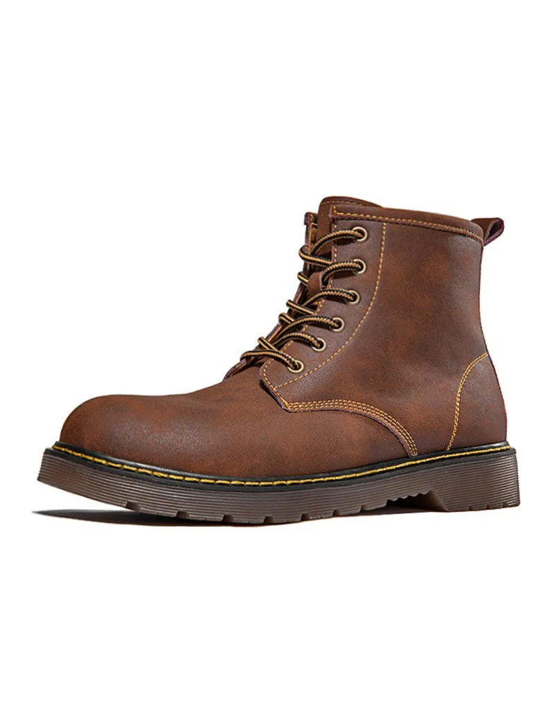 Martin Style British High-Top Winter Leather Unisex Boot