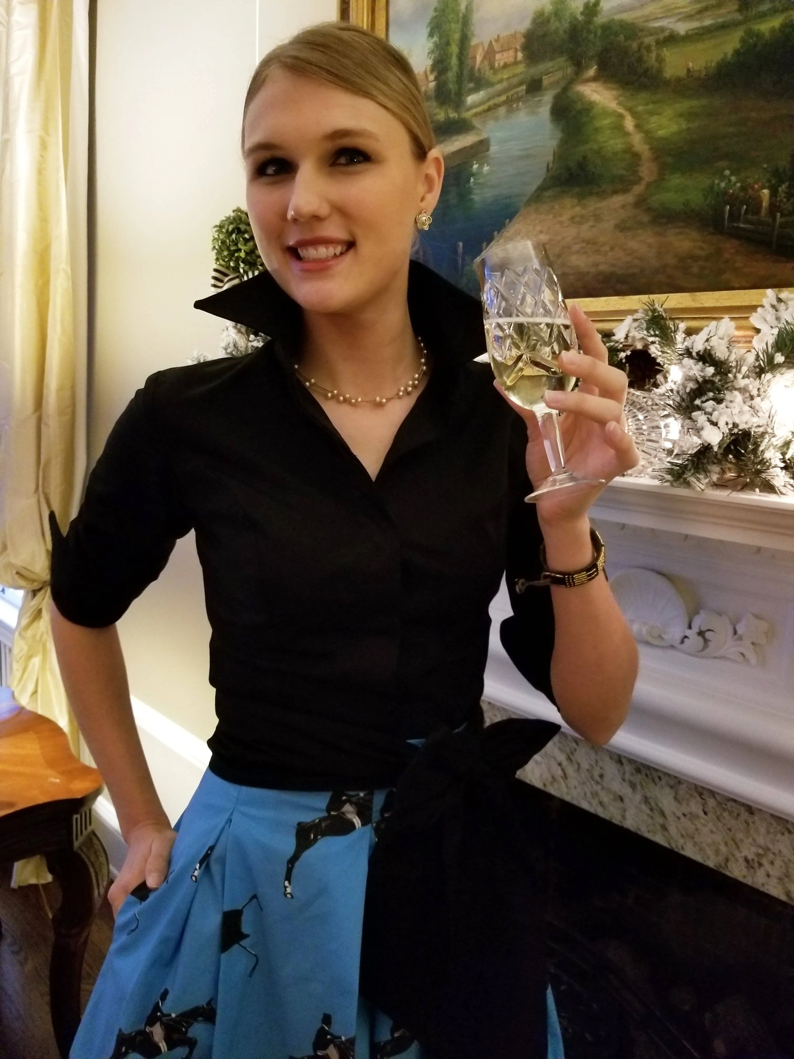 MAUREEN SKIRT IN AZURE