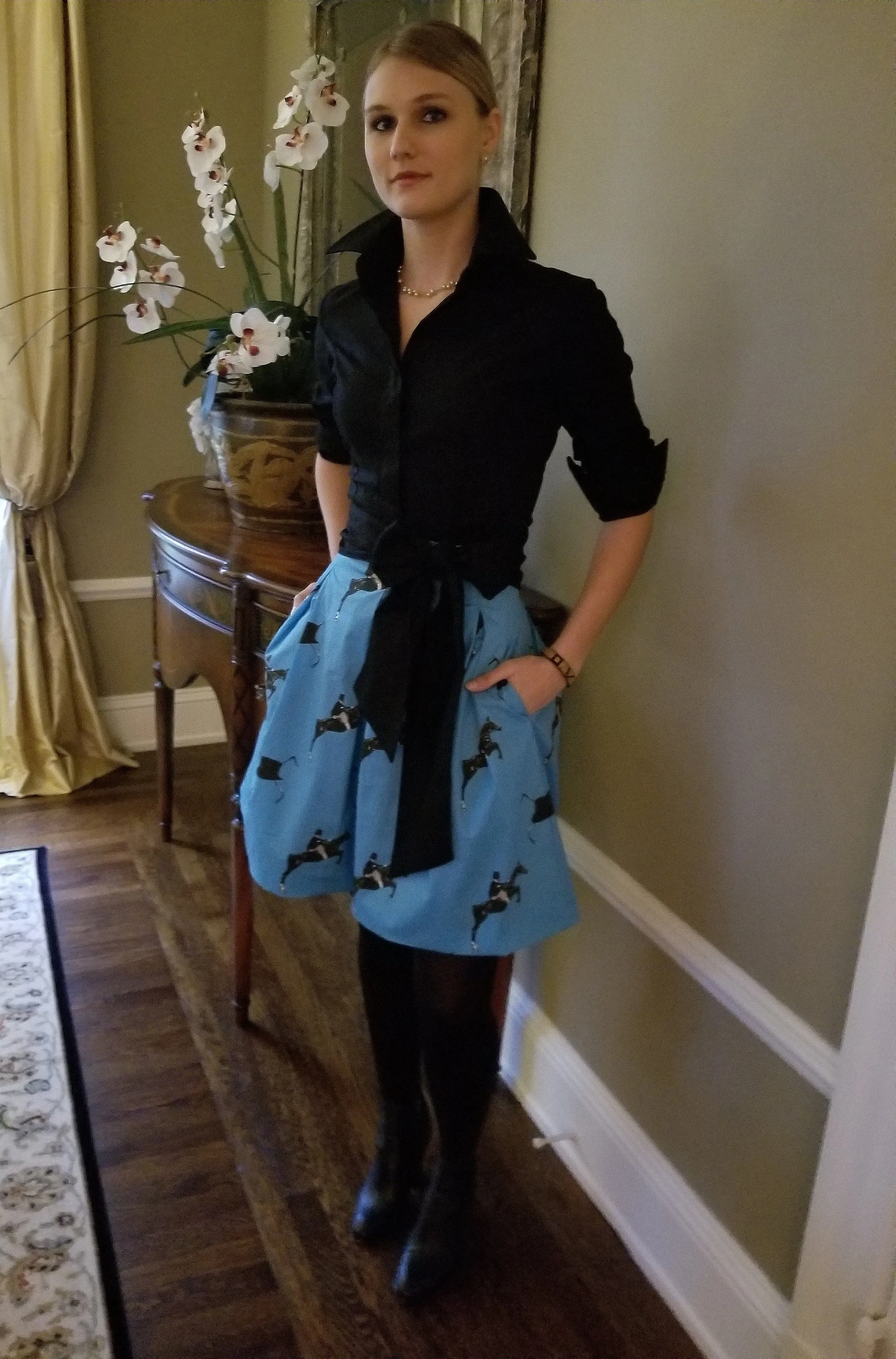 MAUREEN SKIRT IN AZURE