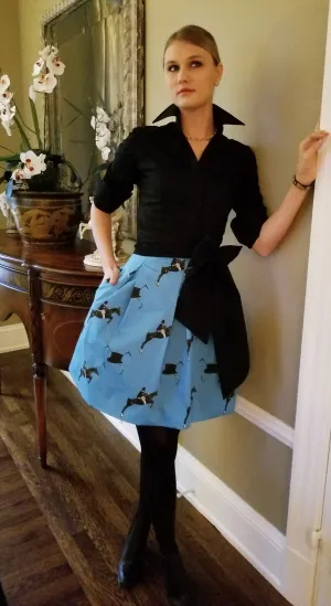 MAUREEN SKIRT IN AZURE