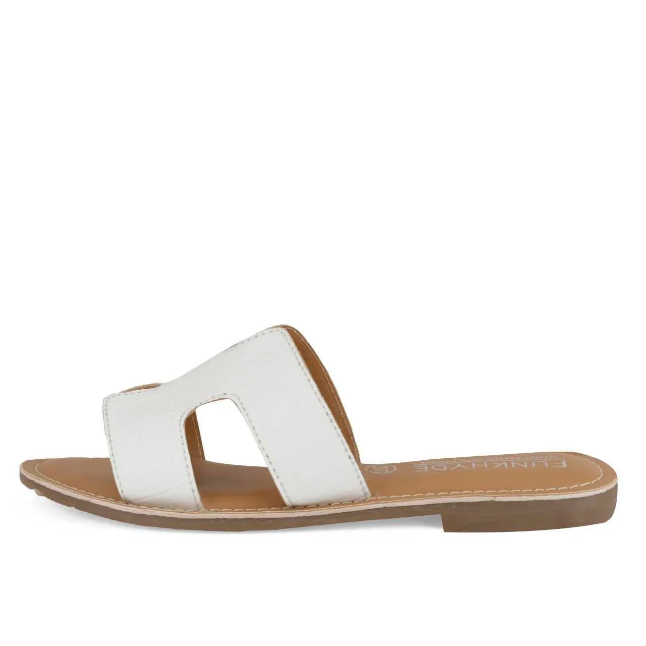 Mayna White Textured Slipons