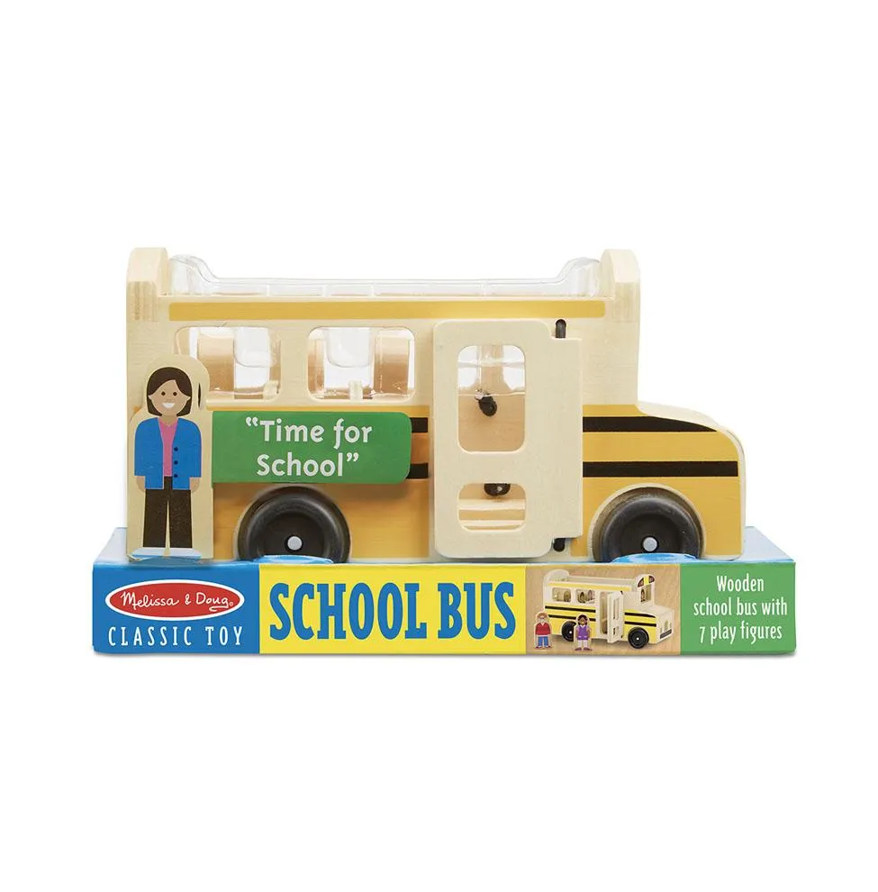 Melissa & Doug Wooden Classic School Bus