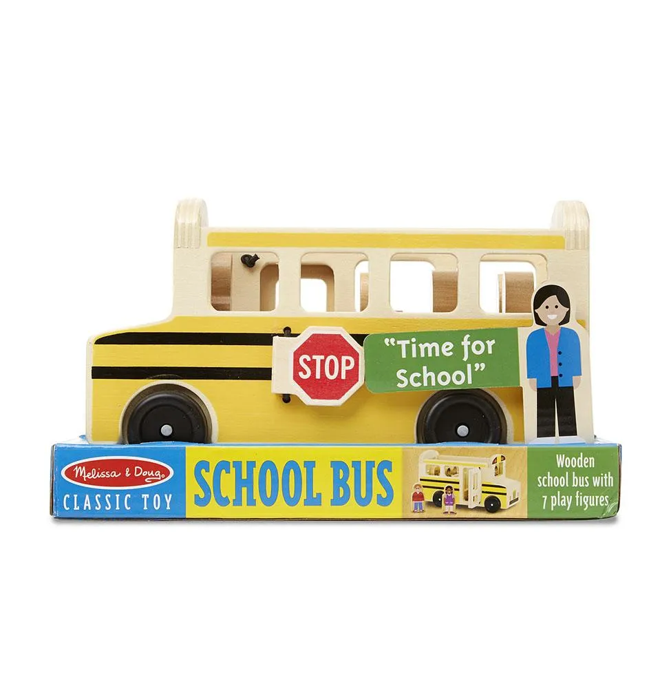 Melissa & Doug Wooden Classic School Bus