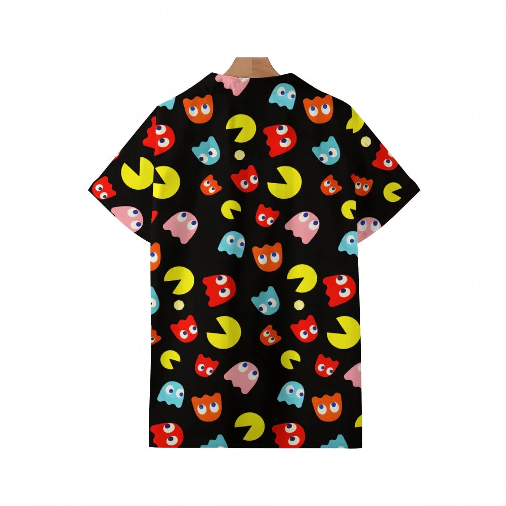 Men's Cartoon Ghost Fun Casual Print Resort Shirt 2407002665