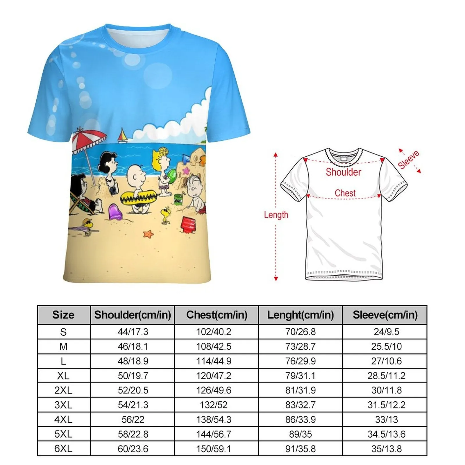 Men's Casual Cartoon Vacation Beach Printed Long Sleeve Shirt 2401000037