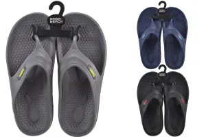 Mens EVA Flip Flops Size 7 - 1 Pair Assorted Colours