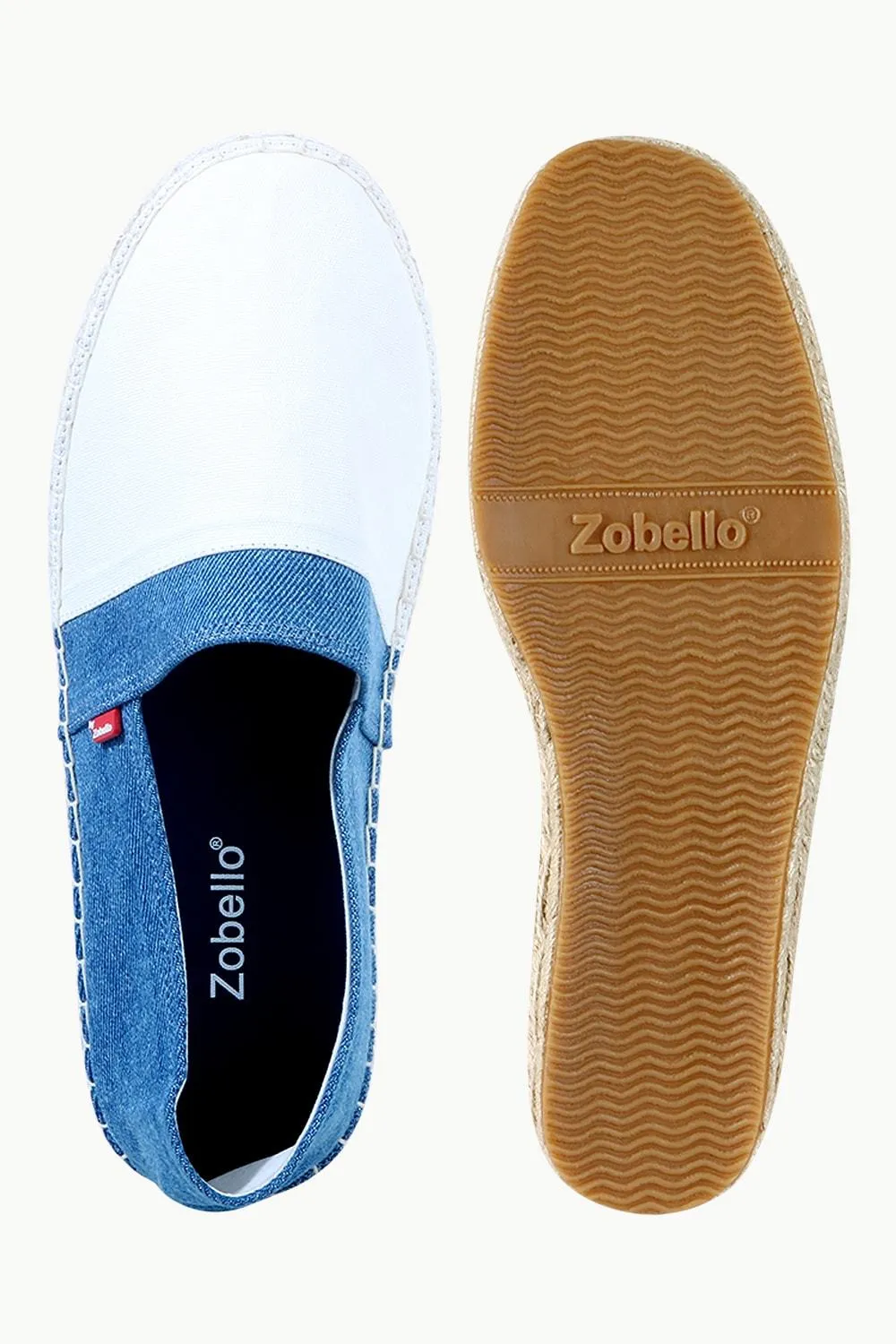 Mens Indigo Cut N Sew Denim Espadrilles