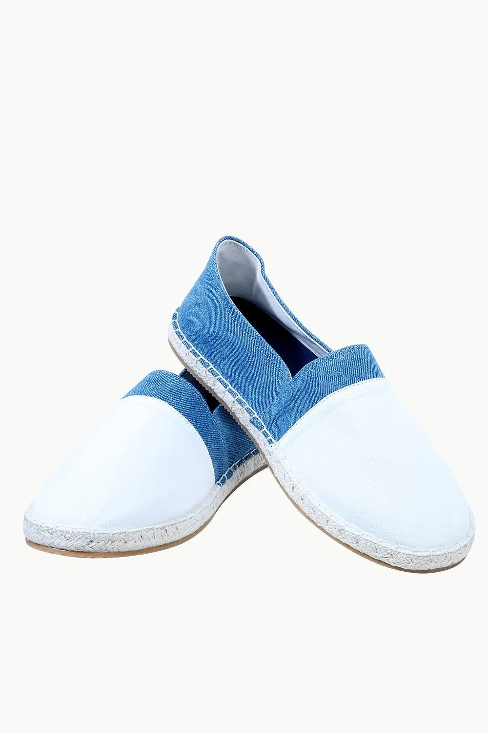 Mens Indigo Cut N Sew Denim Espadrilles
