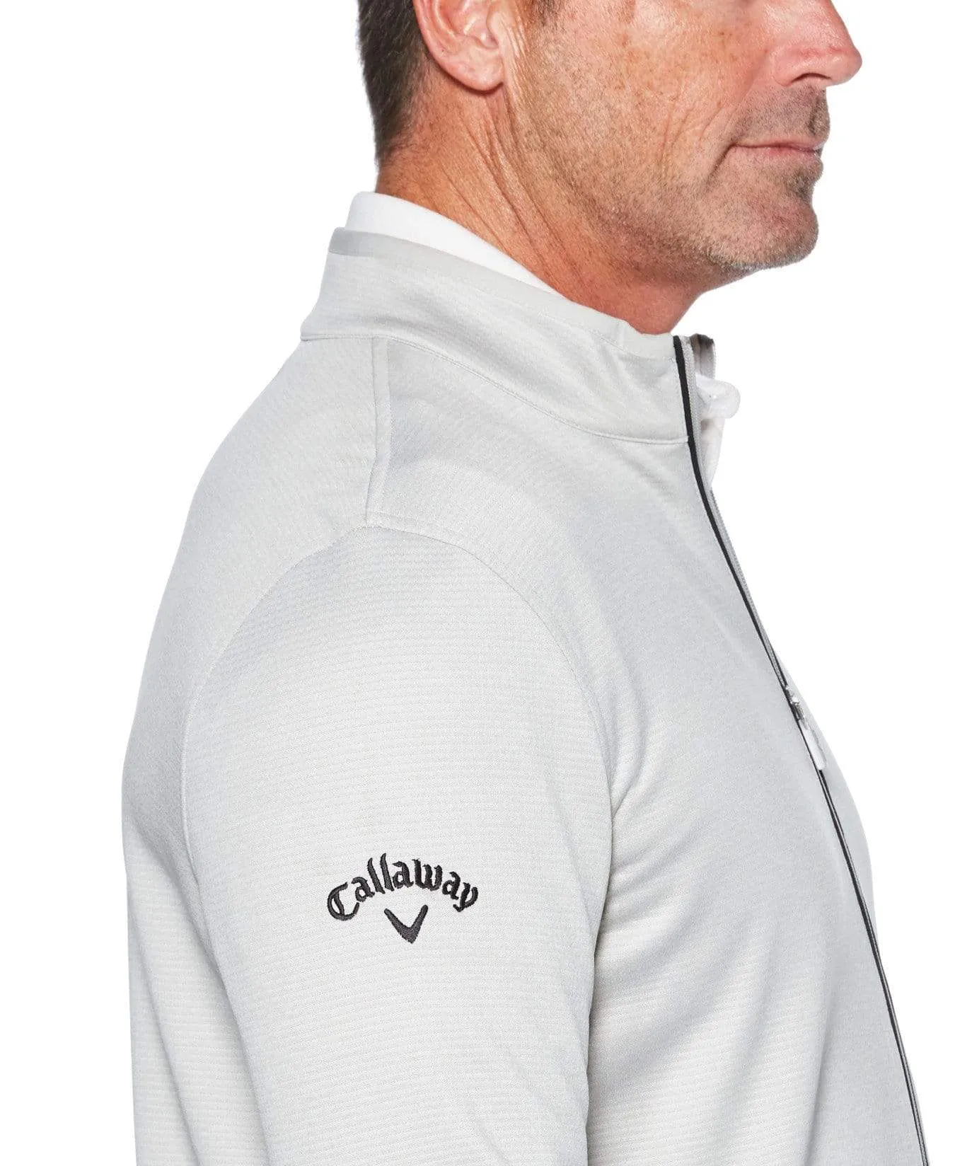 Mens Waffle Fleece Performance Jacket