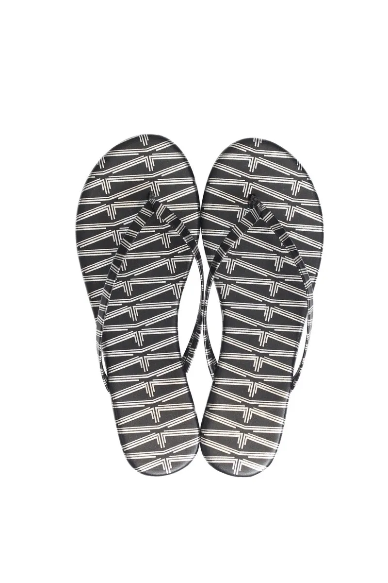 Metallic Monogram Flip flops