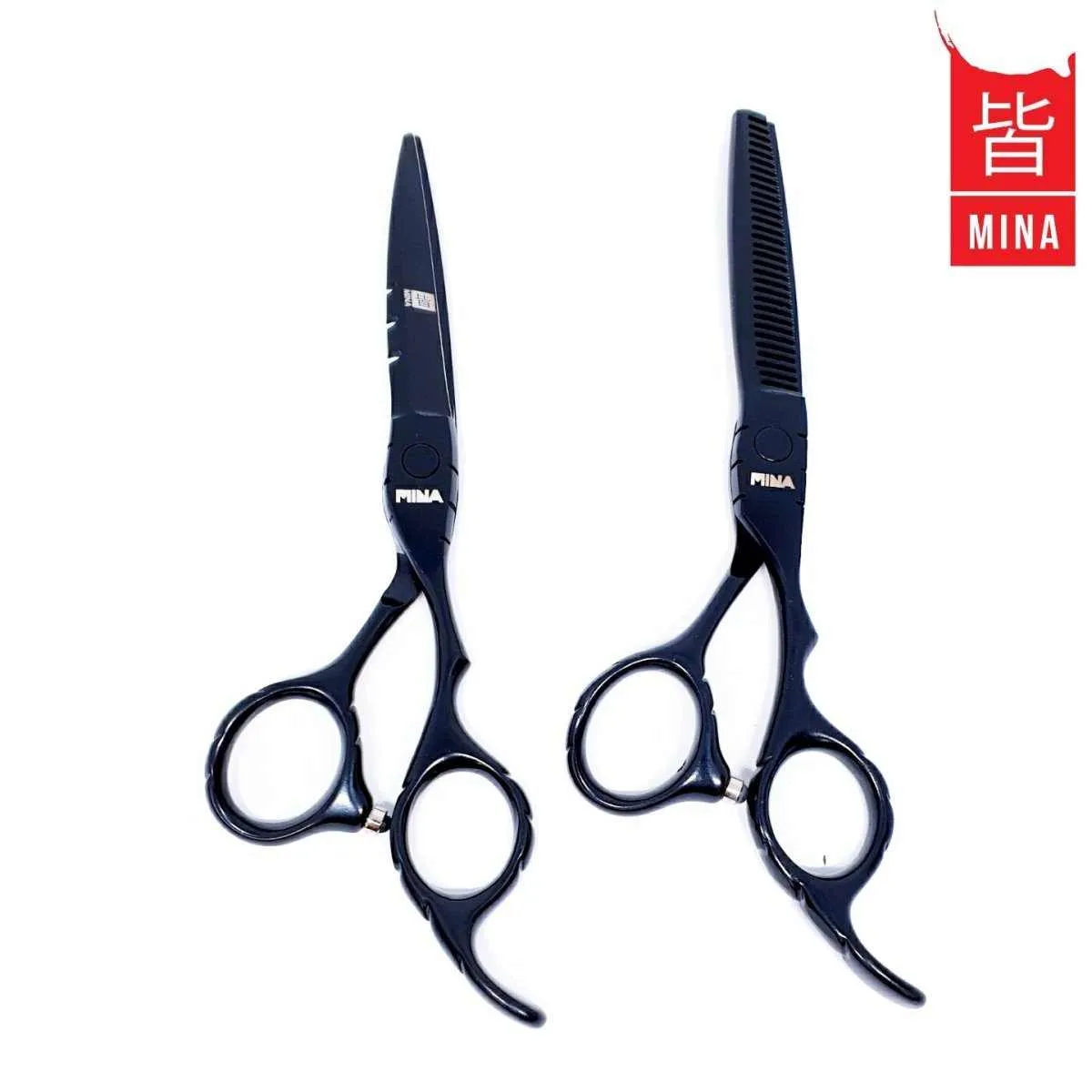 Mina Matte Black Cutting & Thinning Scissor Set
