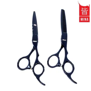 Mina Matte Black Cutting & Thinning Scissor Set