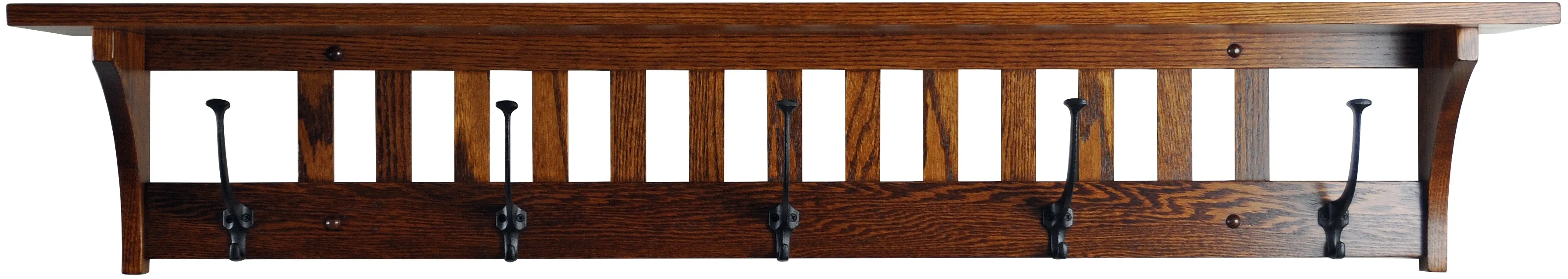 Mission Coat Rack with Shelf