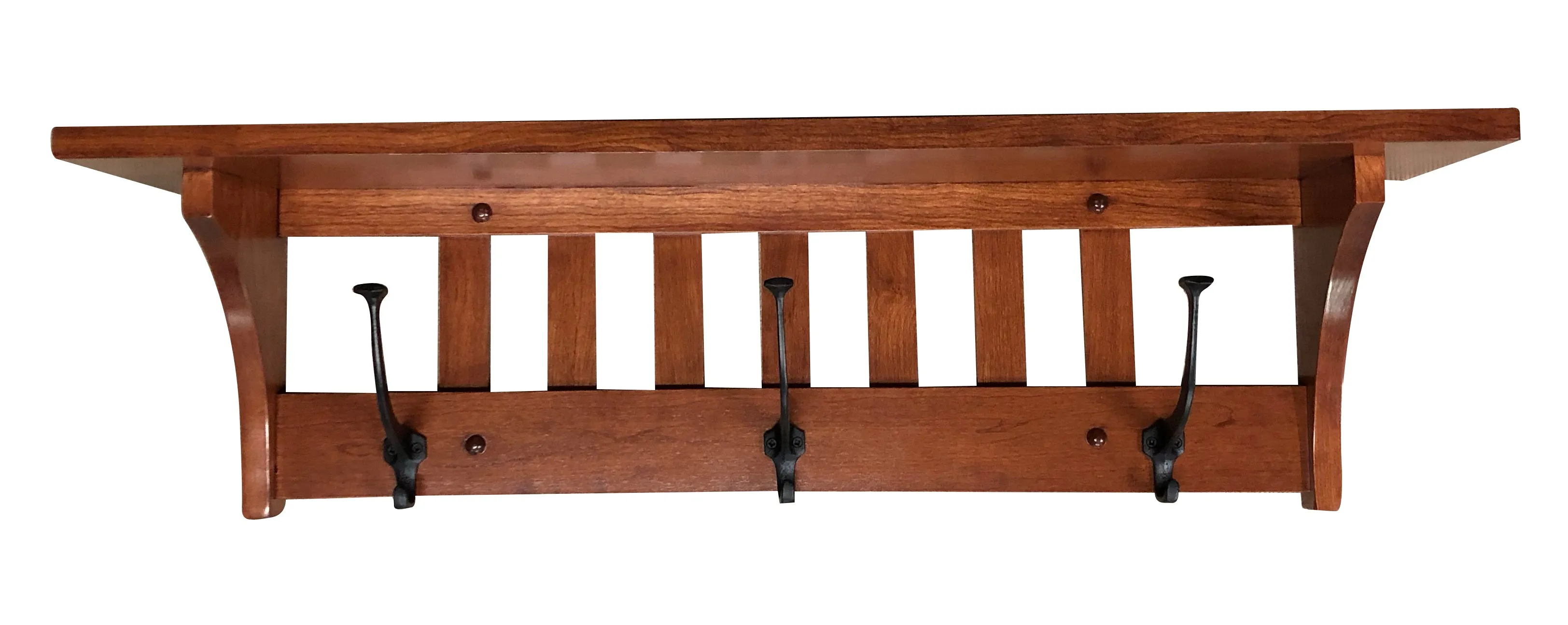 Mission Coat Rack with Shelf
