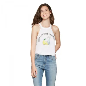 Modern Lux Women's When Life Gives You Lemons High Neck Graphic Tank Top