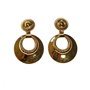 Monet Gold Tone Door Knocker Earrings