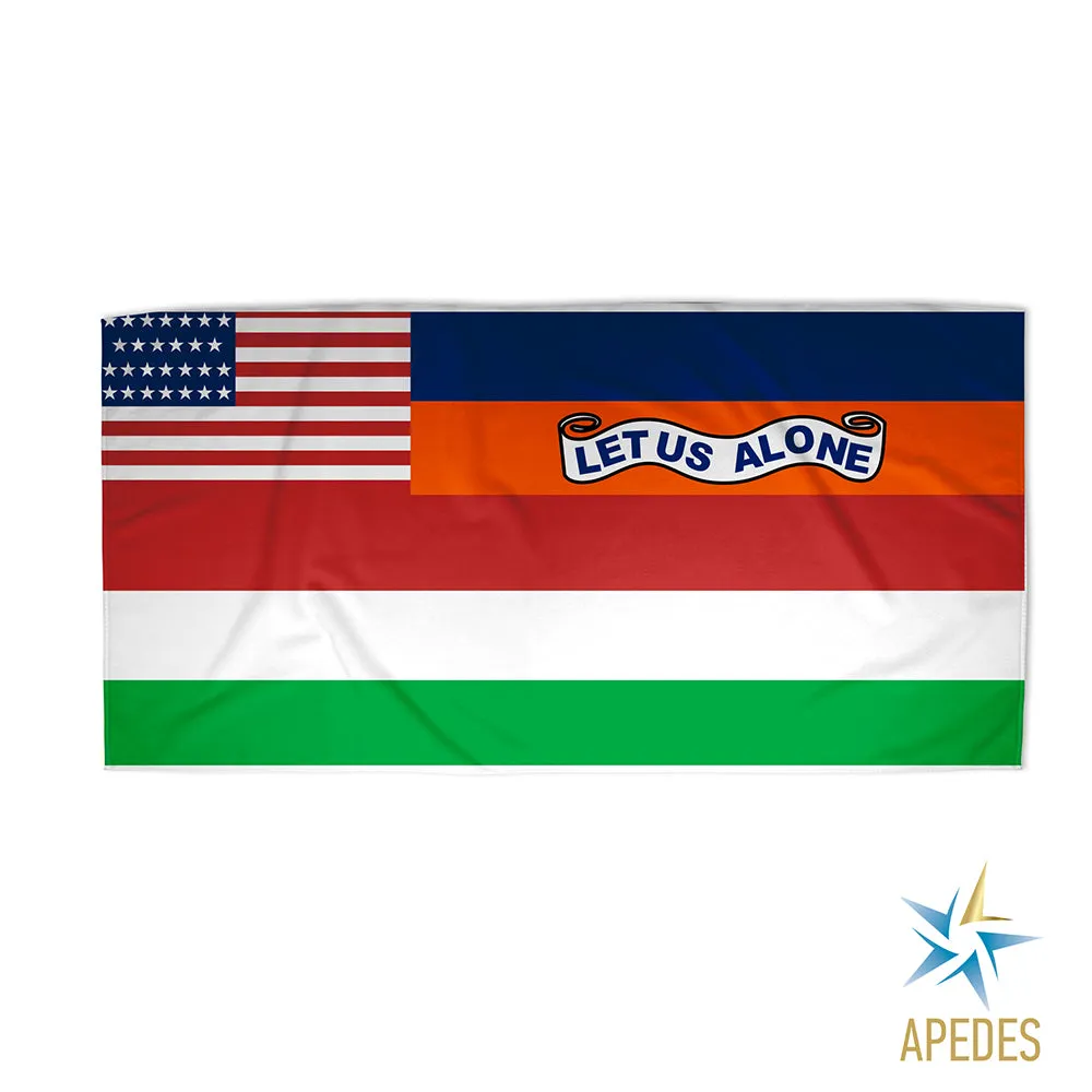 Mosely Flag of Florida (1845) Let Us Alone Beach & Bath Towel Rectangle 30″ × 60″