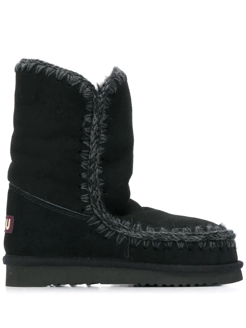 Mou woven detail boots