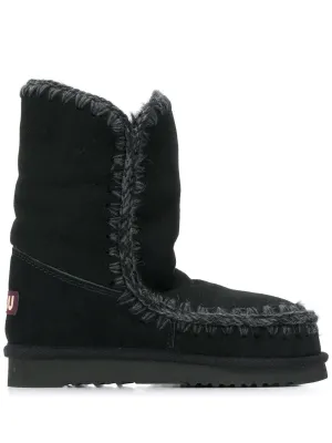 Mou woven detail boots