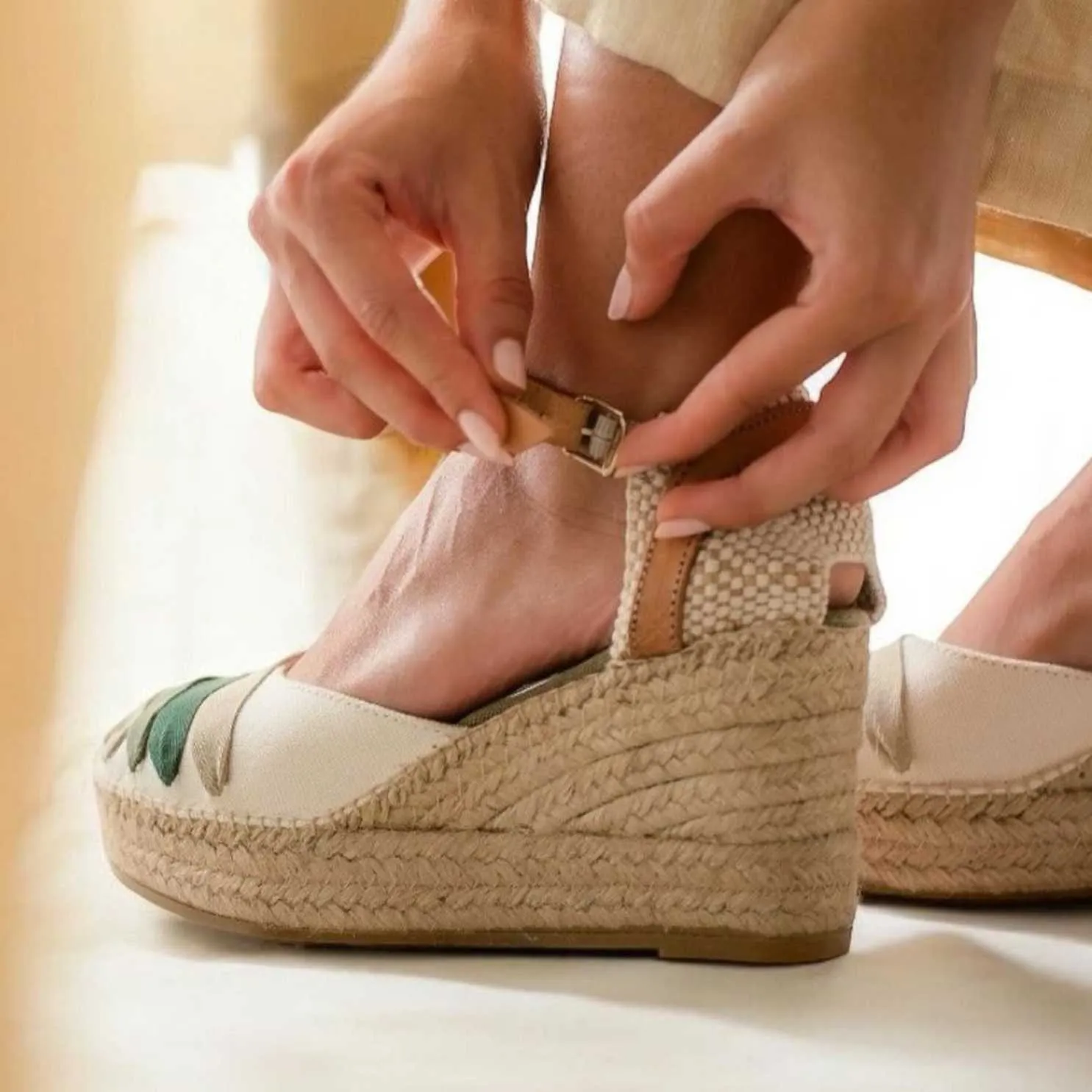 Multicolor Cotton Blend Espadrilles for Women - Lola-CM