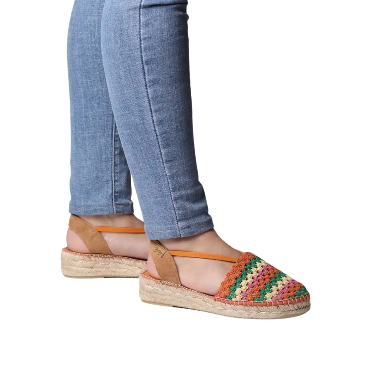 Multicolored Cotton Blend Espadrilles For Women - Emilia