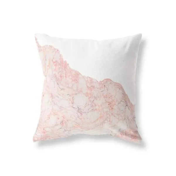 Nantucket Collection | Pink Marble throw pillow