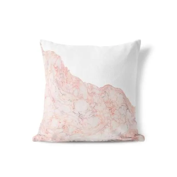 Nantucket Collection | Pink Marble throw pillow