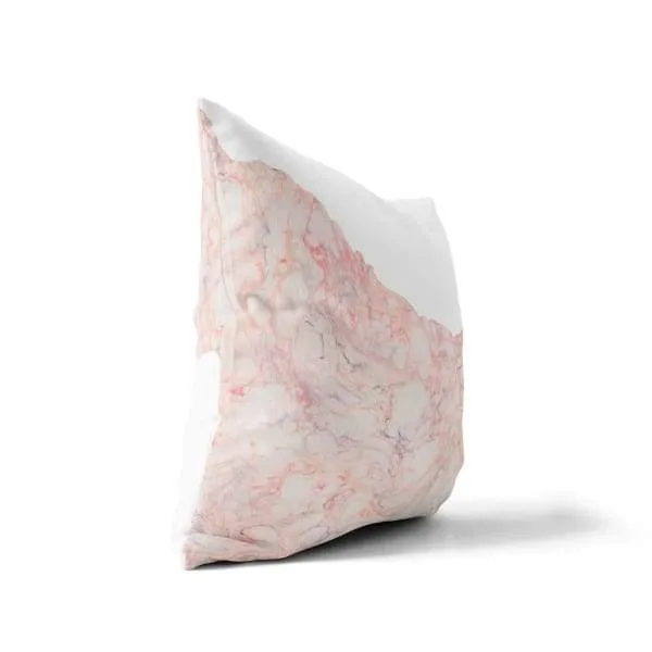 Nantucket Collection | Pink Marble throw pillow