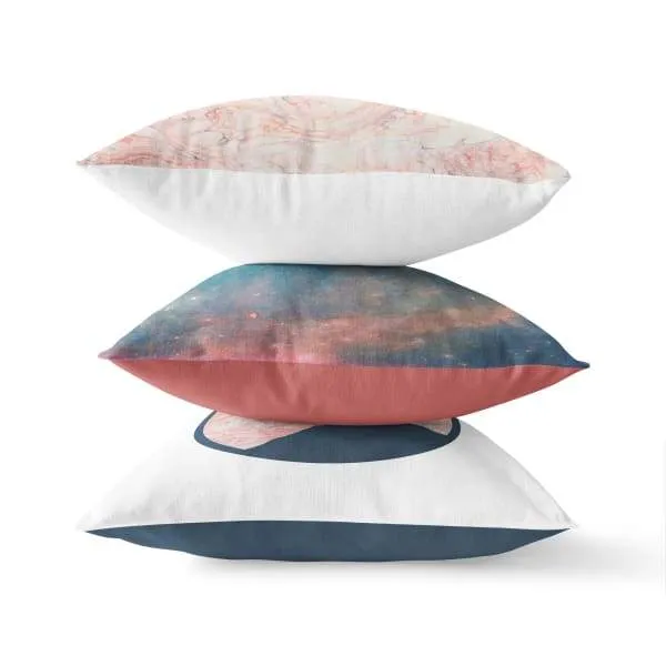 Nantucket Collection | Pink Marble throw pillow