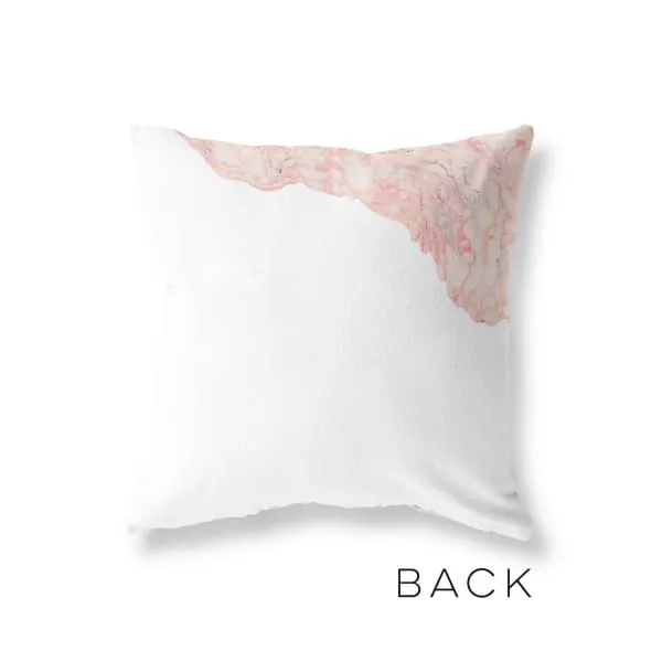 Nantucket Collection | Pink Marble throw pillow