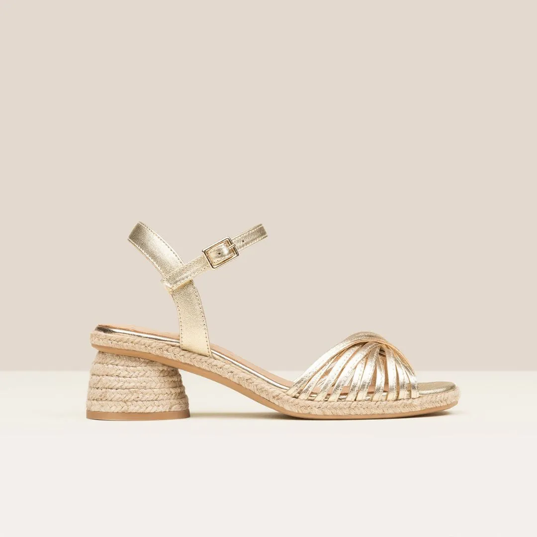 NARCISA Gold espadrilles